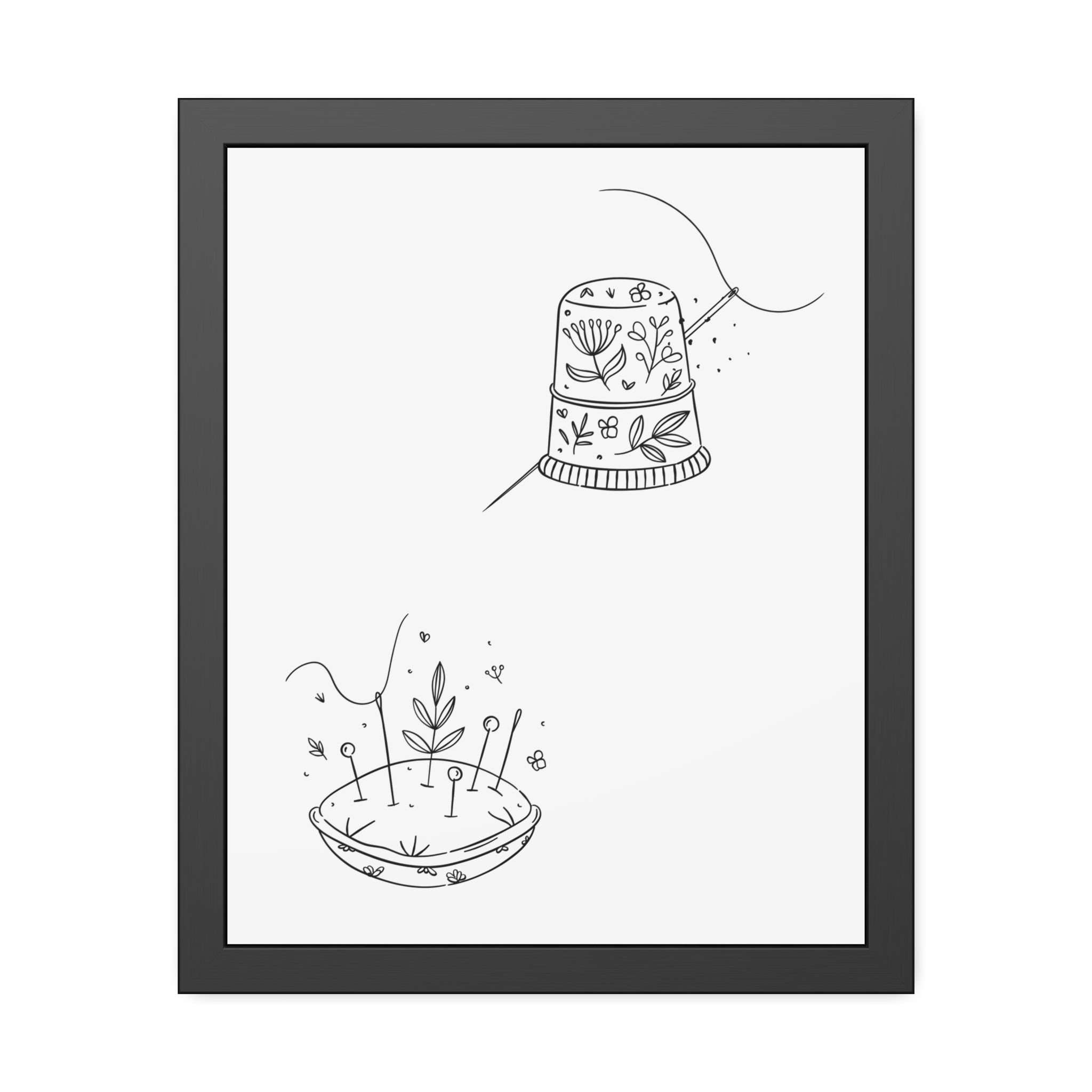 Pin & Thimble | Framed Print