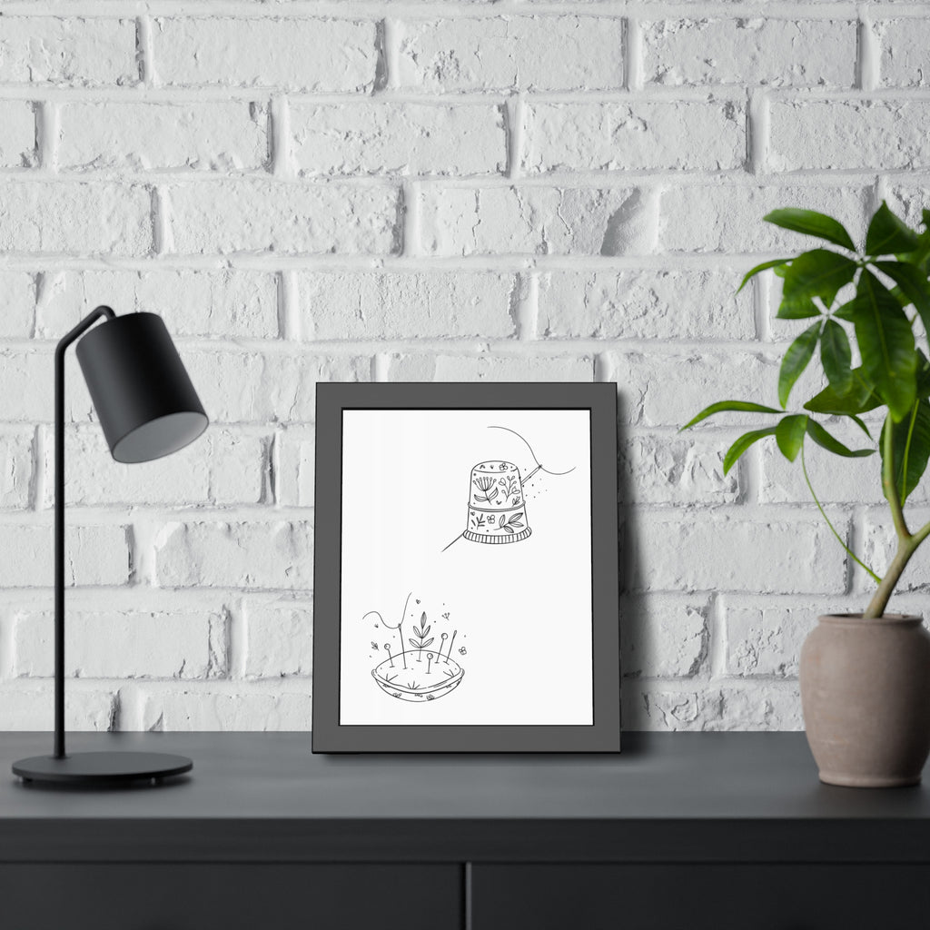 Pin & Thimble | Framed Print